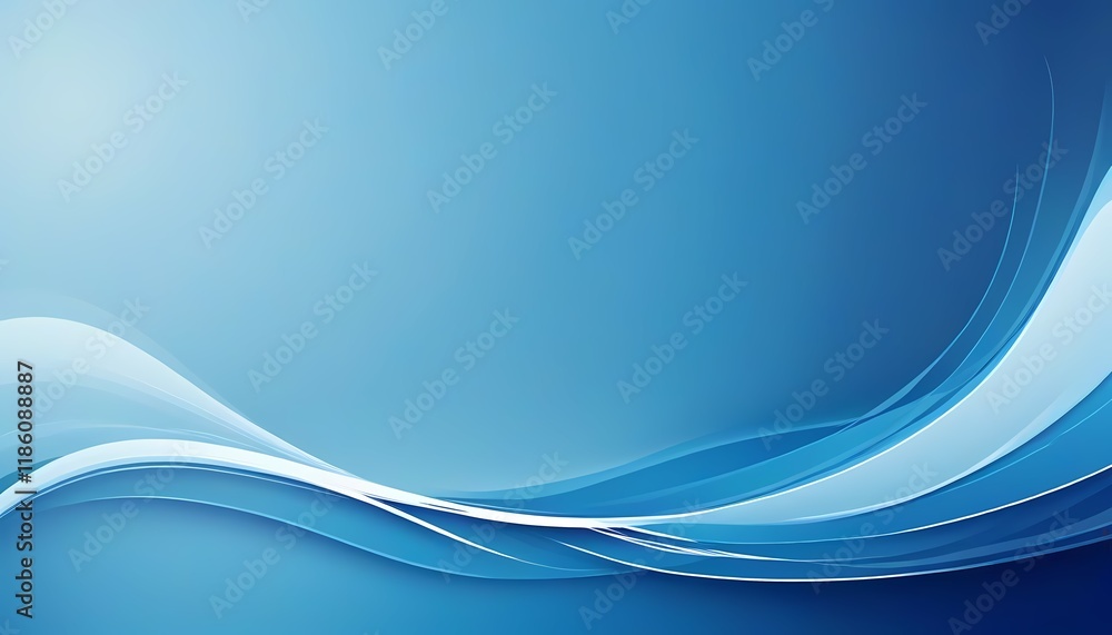 Obraz premium abstract blue wave background