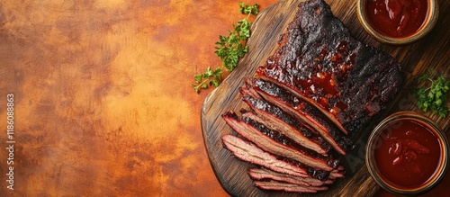 Smoked barbecue beef briske...