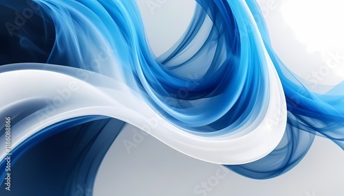Abstract blue background, Abstract blue wave background AI