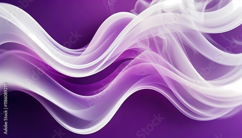 abstract background with waves, Violet background ai