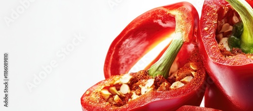 Close up of fresh crisp red...