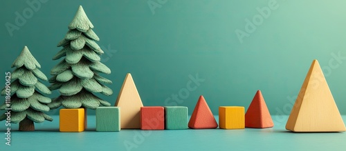 Toy spruce made from colore...
