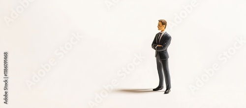 Miniature businessman strat...