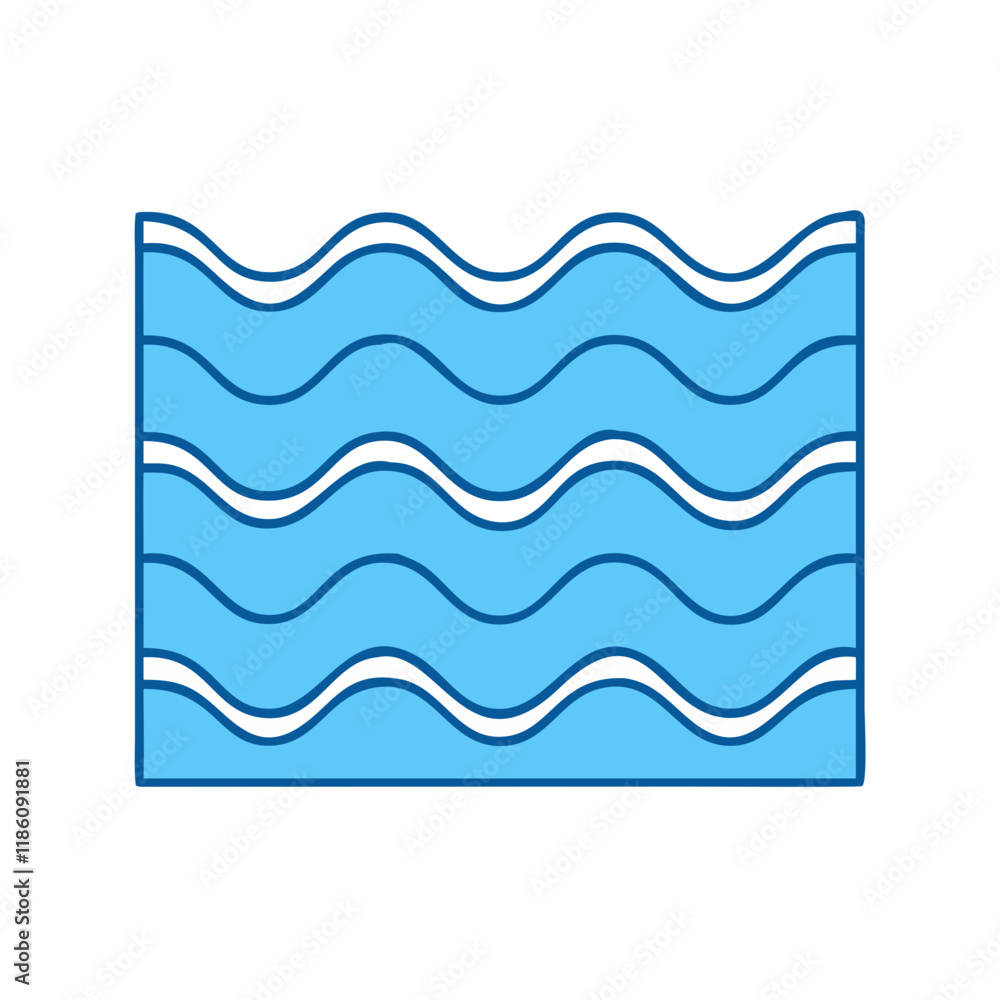 calm ocean waves vector icon, singles awareness vector illustration - simple illustration of calm ocean waves perfect for logos, and self love -themed designs. calm ocean waves vector icon, singles awareness vector illustration - simple illustration of calm ocean waves perfect for logos, and self love -themed designs.