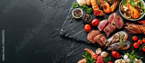 Food meat dishes vegetables...