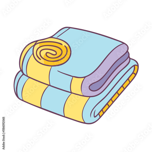 cozy blanket vector icon, singles awareness vector illustration - simple illustration of cozy blanket perfect for logos, and self love -themed designs.