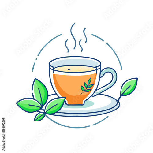 cup of herbal tea vector icon, singles awareness vector illustration - simple illustration of cup of herbal tea perfect for logos, and self love -themed designs.