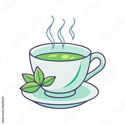 cup of herbal tea vector icon, singles awareness vector illustration - simple illustration of cup of herbal tea perfect for logos, and self love -themed designs.