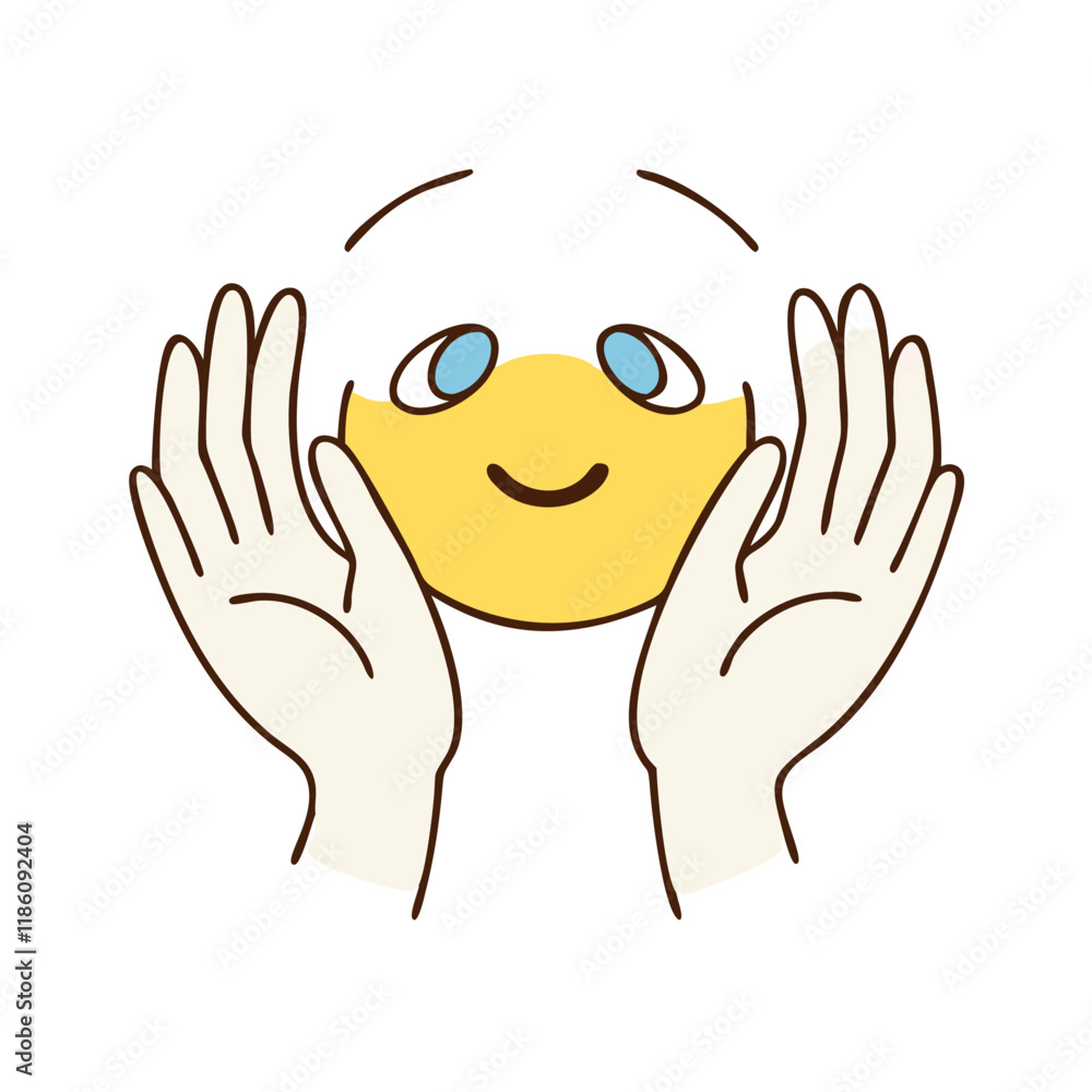 face with hands vector icon, singles awareness vector illustration - simple illustration of face with hands perfect for logos, and self love -themed designs. face with hands vector icon, singles awareness vector illustration - simple illustration of face with hands perfect for logos, and self love -themed designs.