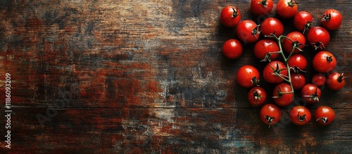 Fresh cherry tomatoes on a ...