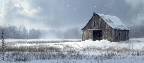 an old deserted barn in a s...
