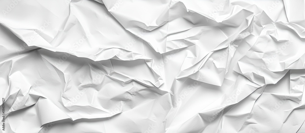 Fototapeta premium Clean crumpled white paper abstract background. with copy space image. Place for adding text or design