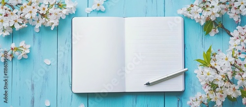 Open paper notebook with a ...