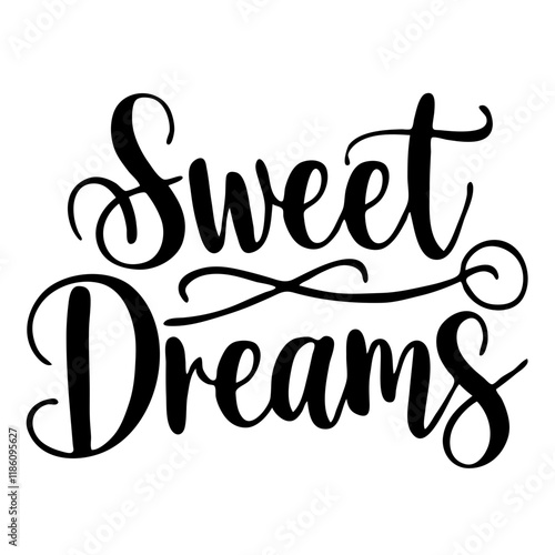 Cute lettering "Sweet dreams" vector