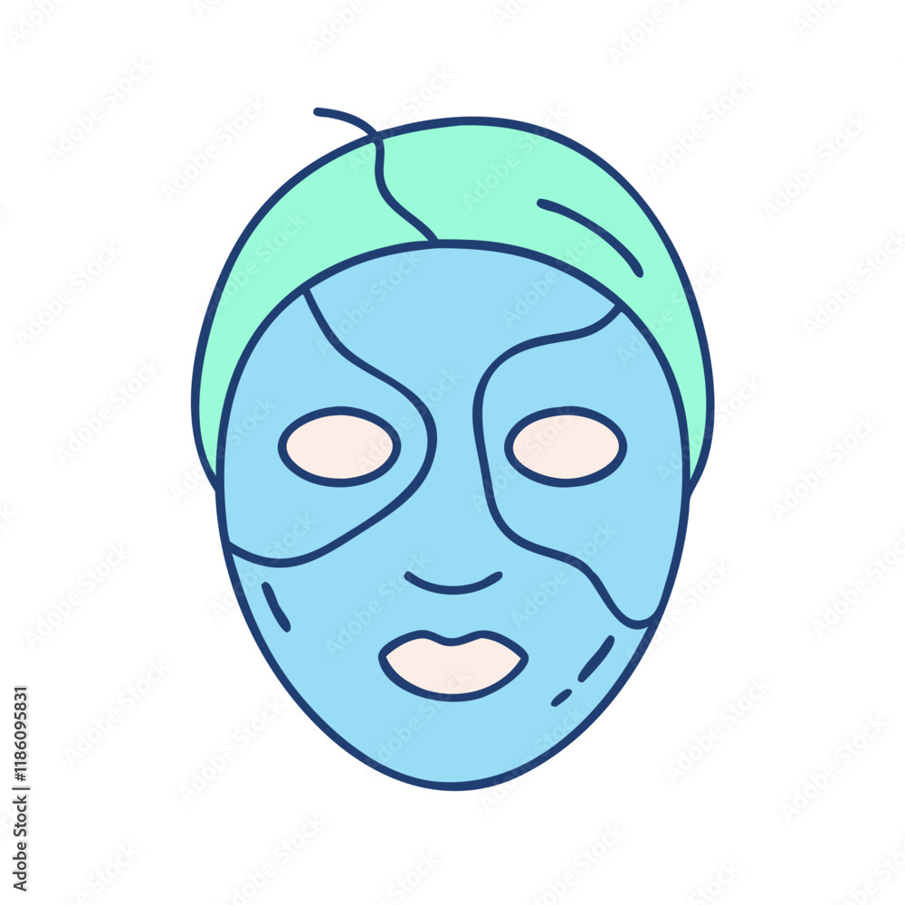 spa face mask vector icon, singles awareness vector illustration - simple illustration of spa face mask perfect for logos, and self love -themed designs. spa face mask vector icon, singles awareness vector illustration - simple illustration of spa face mask perfect for logos, and self love -themed designs.