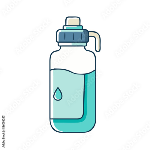 water bottle vector icon, singles awareness vector illustration - simple illustration of water bottle perfect for logos, and self love -themed designs. photo