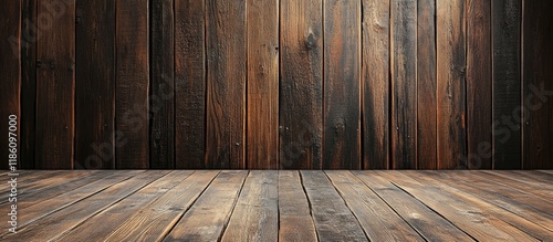 Retro background Wooden wal...