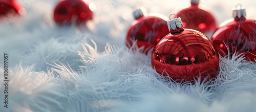 Red glass Christmas ornamen...