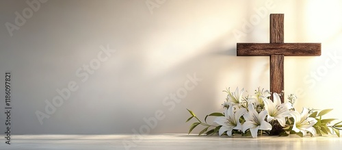 Wooden cross crown of thorn...