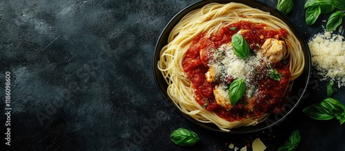 Italian spaghetti pasta top...