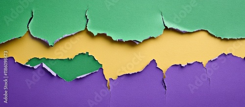 Purple green and yellow tor...