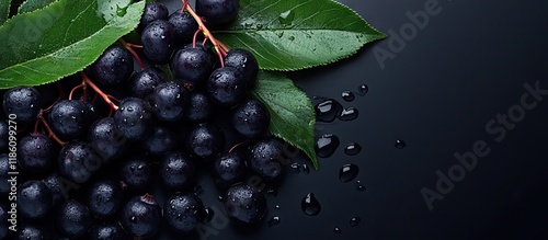 Homegrown aronia berries wi...