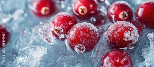 Frozen red berries Cranberr...