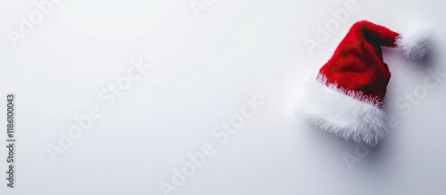 Santa Claus red hat on a wh...