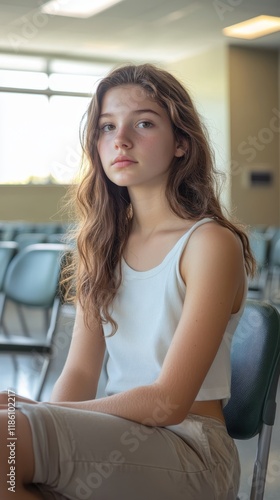 Portrait of a Teen Girl Sitting Indoors Free Download Portrait of a Teen Girl Sitting Indoors - GFXLoad