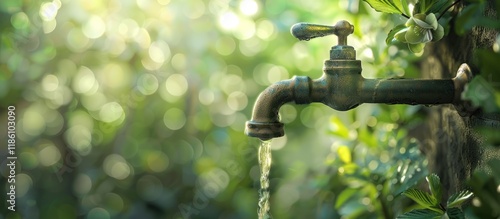 Garden faucet. with copy sp...