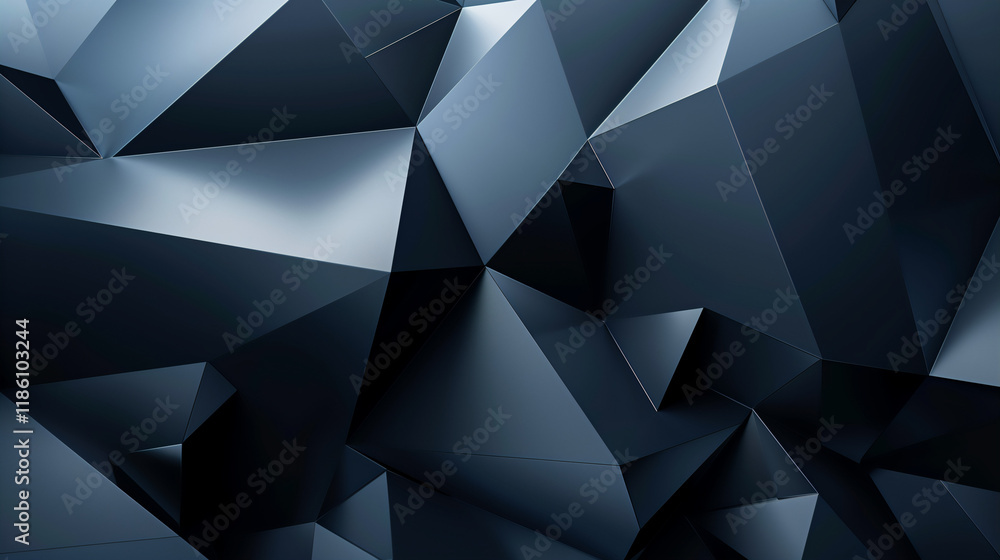 Fototapeta premium Geometric Abstract Polygonal Design Illustration ? Dark 3D Low Poly Background for Modern Graphic Design