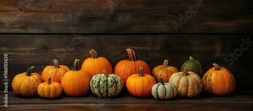 Mini pumpkins and gourds ar...