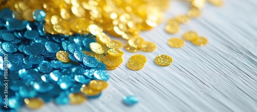 A close up of a pile of yel...