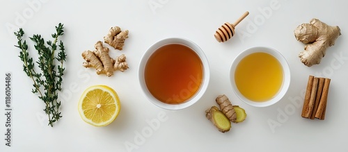 Cup of tea with ginger hone...