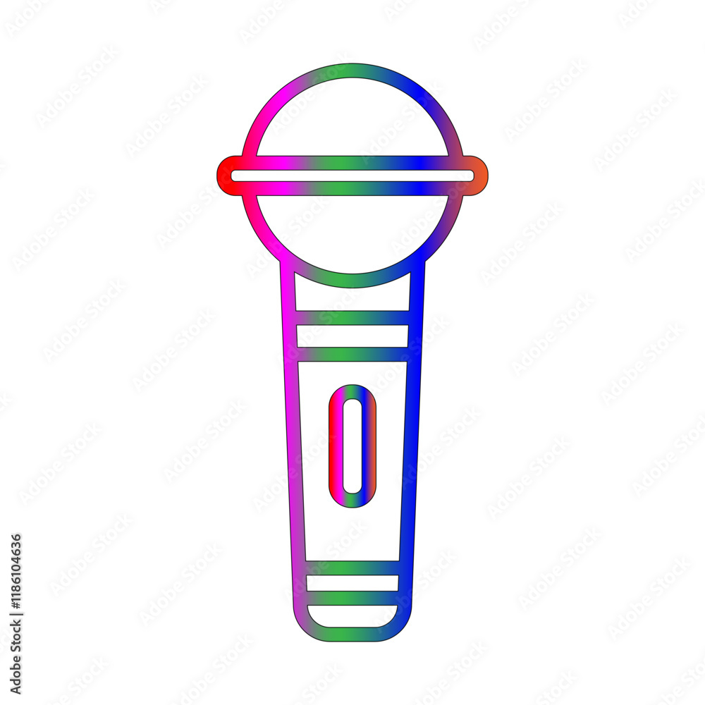 Microphone line gradient icon Microphone line gradient icon
