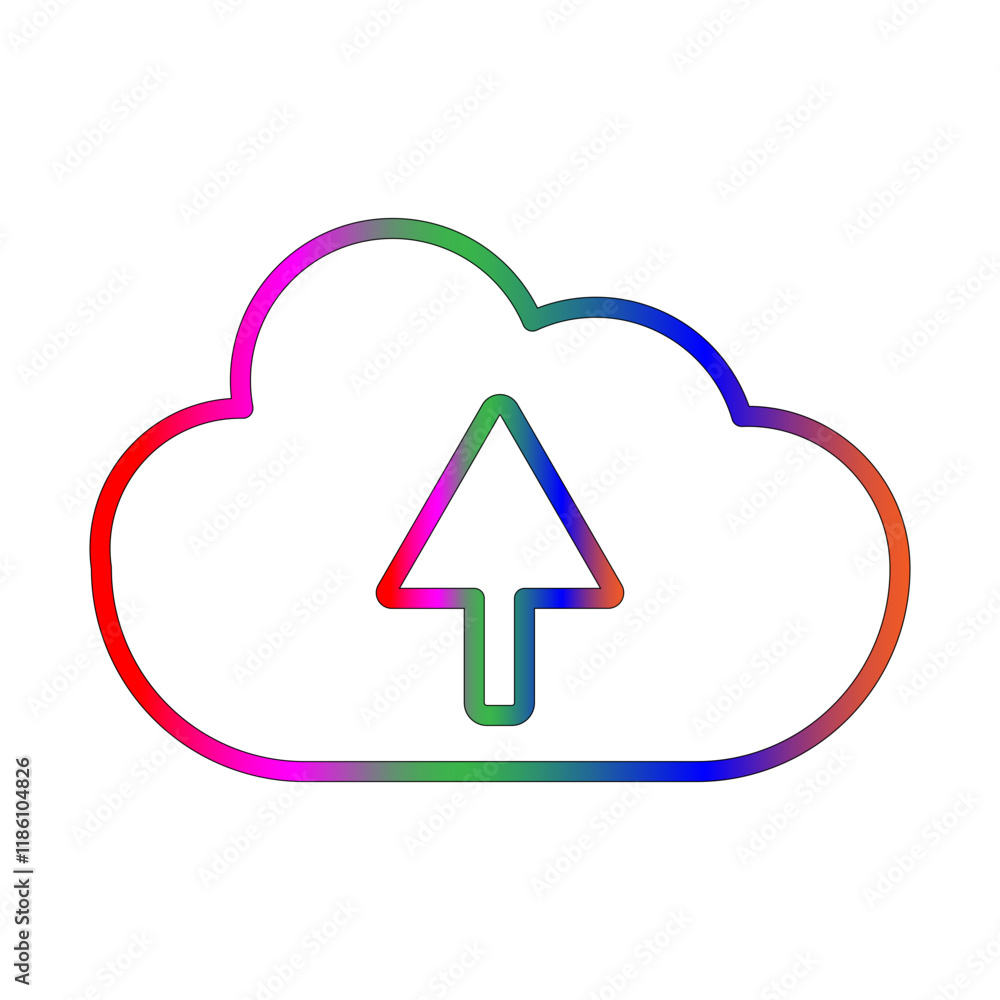 Upload line gradient icon Upload line gradient icon