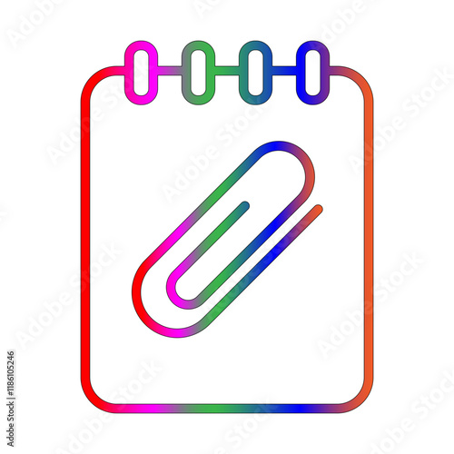 attachment line gradient icon