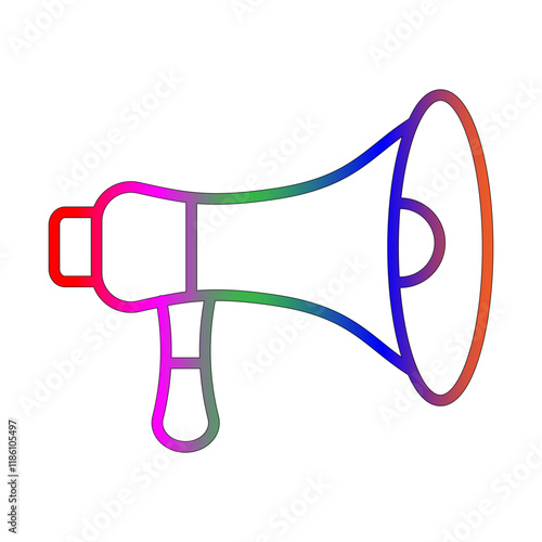 Megaphone line gradient icon