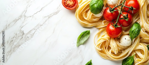 Fresh linguine pasta with t...