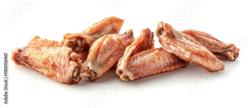 Raw wings on a white backgr...