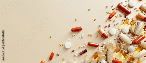Different capsules and pill...