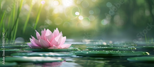 Lily water on the lake with...