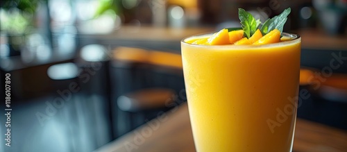 Closeup macro of a mango sm...