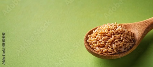Close up of brown GABA rice...