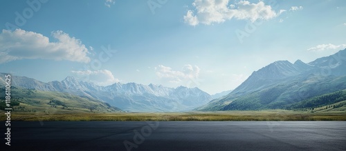Mountain scenery set agains...
