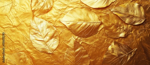 Glossy yellow leaf gold foi...