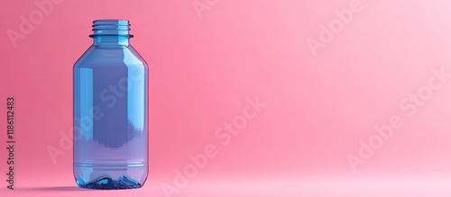 blue clear empty plastic bo...