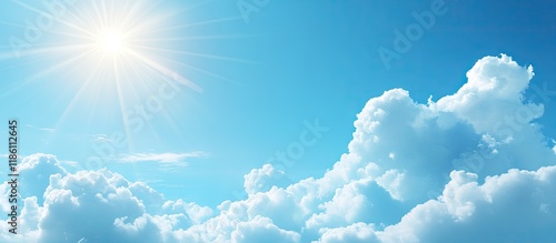 Bright sun shining against ...
