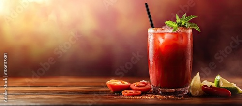 Bloody Mary cocktail. with ...