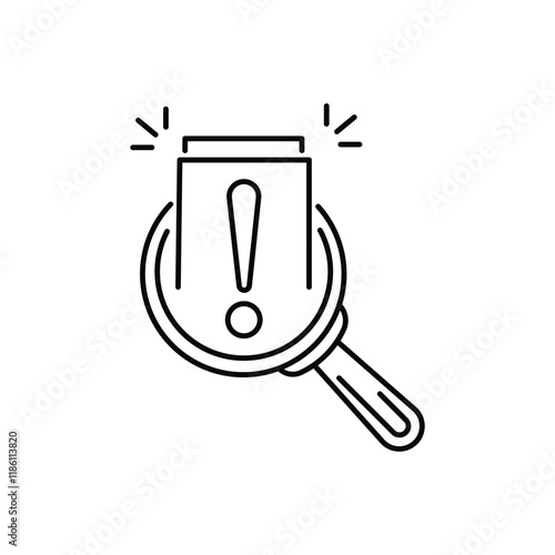 thin line doc like assesment or crisis audit icon. concept of important tax statistics symbol or business procedure sign. simple linear alert page